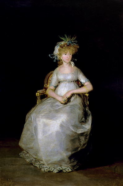 Portrait of Maria Teresa (d.1820) of Ballabriga, Countess of Chinchon (oil on canvas) by Francisco Jose de Goya y Lucientes - print