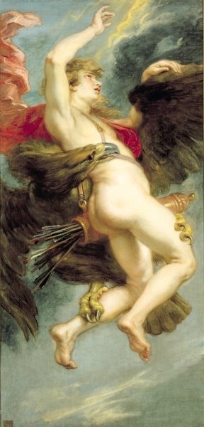 The Abduction of Ganymede, c.1636 (oil on canvas) by Peter Paul Rubens - print