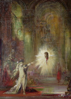 The Apparition (oil on canvas) by Gustave Moreau - print