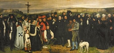 Burial at Ornans, 1849-50 (oil on canvas) by Gustave Courbet - print