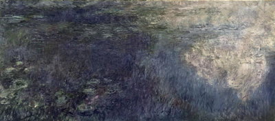 Waterlilies - The Clouds (left section), 1914-18 (oil on canvas) (see also 64184 &amp; 64185) by Claude Monet - print