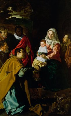 Adoration of the Kings, 1619 (oil on canvas) by Diego Rodriguez de Silva y Velazquez - print