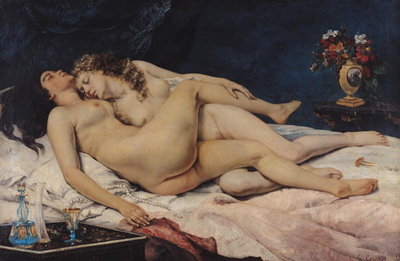 Le Sommeil, 1866 (oil on canvas) by Gustave Courbet - print