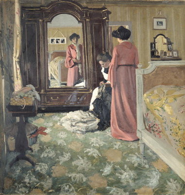 Interior, 1904 (oil on card) by Felix Edouard Vallotton - print