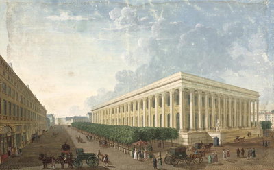 The Palais de la Bourse (gouache on paper) by Henri Courvoisier-Voisin - print