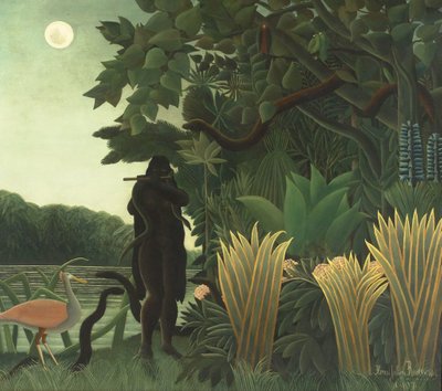 The Snake Charmer, 1907 (La Charmeuse de serpents) (oil on canvas) by Henri J.F. Rousseau - print