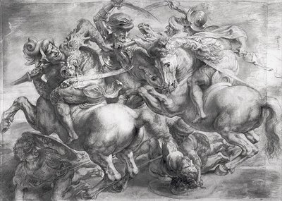 The Battle of Anghiari after Leonardo da Vinci (1452-1519) by Peter Paul Rubens - print