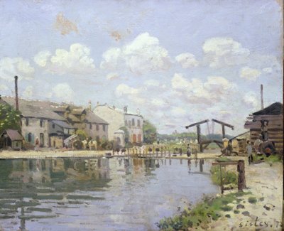 The Canal Saint-Martin, Paris, 1872 (oil on canvas) by Alfred Sisley - print