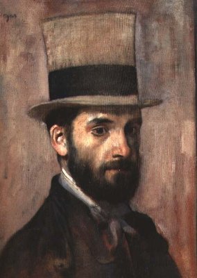 Portrait of Leon Bonnat (1833-1922) c.1863 (oil on canvas) by Edgar Degas - print