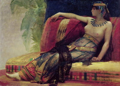 Cleopatra (69-30 BC), preparatory study for 'Cleopatra Testing Poisons on the Condemned Prisoners' (oil on canvas) by Alexandre Cabanel - print