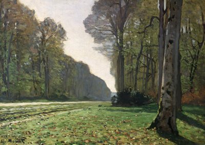 The Road to Bas-Breau, Fontainebleau (Le Pave de Chailly), c.1865 (oil on canvas) by Claude Monet - print