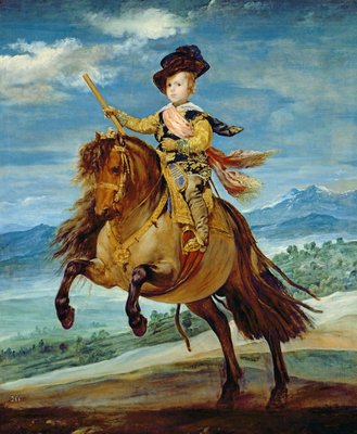 Prince Balthasar Carlos on horseback, c.1635-36 (oil on canvas) by Diego Rodriguez de Silva y Velazquez - print
