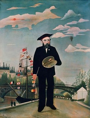 Self Portrait, from L'ile Saint-Louis, 1890 (oil on canvas) by Henri J.F. Rousseau - print