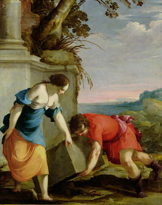 Theseus Finding his Father's Sword, 1634 (oil on canvas) by Laurent de La Hire or La Hyre - print