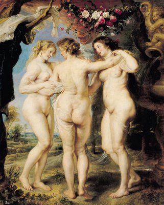 Fine Art Print of The Three Graces, c.1636-39 by Peter Paul Rubens