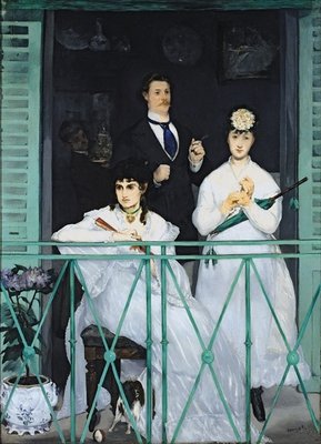 The Balcony, 1868-9 (oil on canvas) by Edouard Manet - print