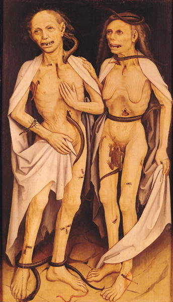 The Dead Lovers (oil on panel) by Matthias Grunewald - print