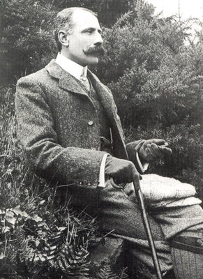 Sir Edward Elgar (1857-1934) (b/w photo) by English Photographer - print