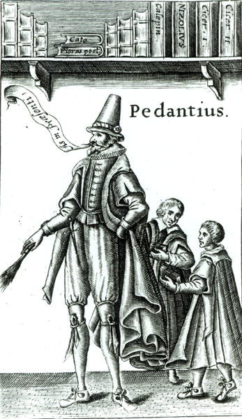 Frontispiece of 'Pedantius', comedy by Edward Forsett produced in Cambridge in 1581 (woodcut) by English School - print
