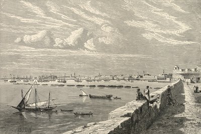 Fine Art Print of View of Tripoli by English School