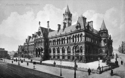 Assize Courts, Manchester, c.1910 (b/w photo) by English Photographer - print