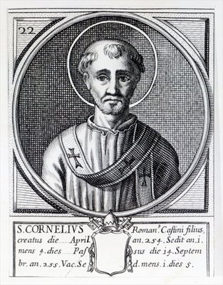 St. Cornelius (engraving) by Italian School - print