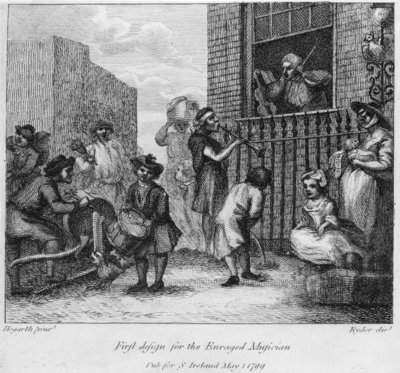 Fine Art Print of First Design for The Enraged Musician, 1799 by William Hogarth