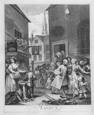 Fine Art Print of Times of the Day, Noon, 1738 by William Hogarth
