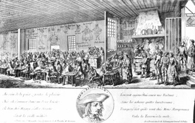 Fine Art Print of Jean Ramponneau's Tavern by French School