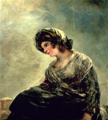 The Milkmaid of Bordeaux, c.1824 (oil on canvas) by Francisco Jose de Goya y Lucientes - print