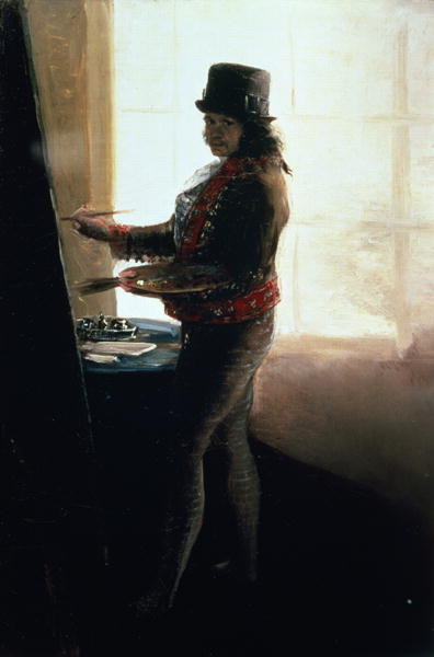 Self Portrait in the Studio (oil on canvas) by Francisco Jose de Goya y Lucientes - print