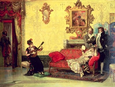 The Concert by Vincente Gonzalez Palmaroli - print