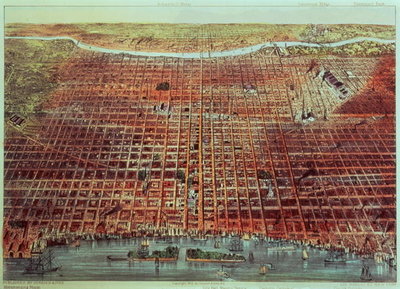 General View of Philadelphia, 1875 (print) by N. Currier - print