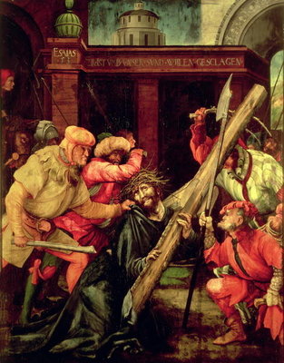 Christ carrying the Cross by Matthias Grunewald - print