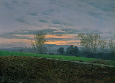 Ploughed Field, c.1830 (oil on canvas) by Caspar David Friedrich - print