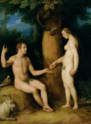 Fine Art Print of Adam and Eve, 1622 by Cornelis Cornelisz. van Haarlem