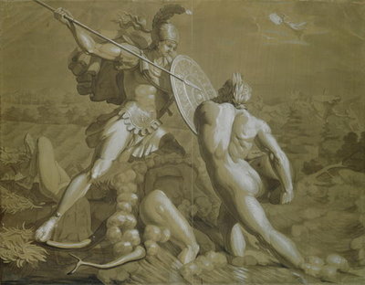 Fine Art Print of Fight of Achilles with the River Scamander by Philipp Otto Runge