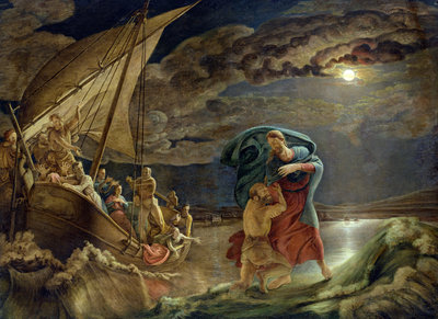 Fine Art Print of Peter Walks on Water, 1806 by Philipp Otto Runge