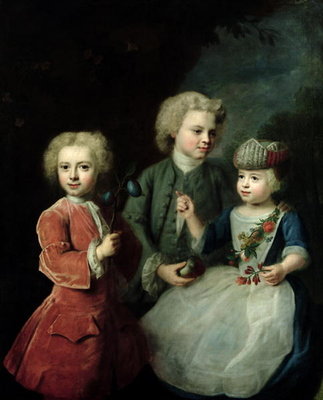Fine Art Print of The Children of Councillor Barthold Heinrich Brockes by Balthasar Denner
