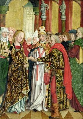 Fine Art Print of Marriage of the Virgin, from the Dome Altar, 1499 by Absolon Stumme