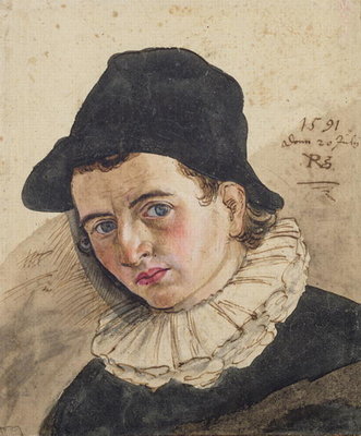 Self Portrait, 1591 (w/c on paper) by Philipp Uffenbach - print