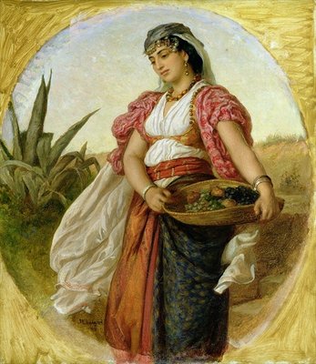 Fine Art Print of A Woman from Algiers, 1871 by John Evan Hodgson