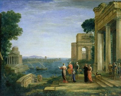 Aeneas and Dido in Carthage, 1675 (oil on canvas) by Claude Lorrain - print