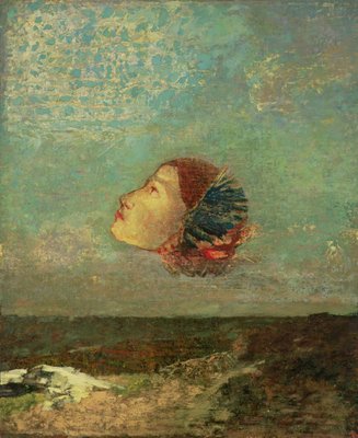 Fine Art Print of Homage to Goya, c.1895 by Odilon Redon