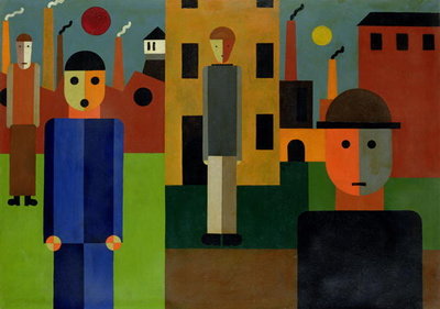 Fine Art Print of Factories, 1926 by Franz W. Seiwert