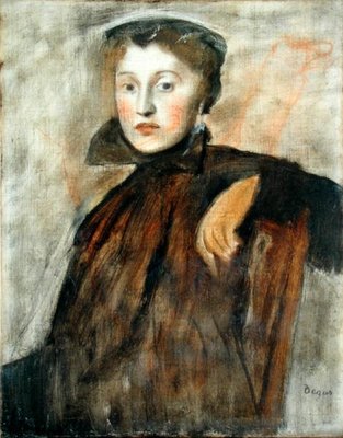 Study for a Portrait of a Lady, 1867 (oil on canvas) (see also 141383 for framed version) by Edgar Degas - print