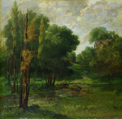 Forest Landscape, 1864 (oil on canvas) by Gustave Courbet - print