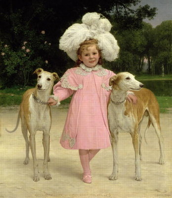 Alice Antoinette de la Mar, aged five (oil on canvas) by Jan van Beers - print
