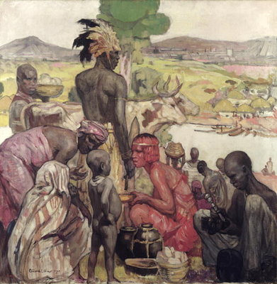 Matadi, 1929 (oil on canvas) by Fernand Allard L'Olivier - print