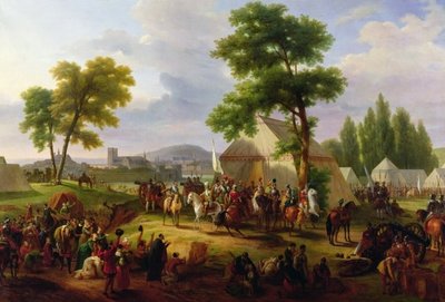 Siege of Paris by Henri IV (1553-1610) in 1593, 1818 (oil on canvas) by Guillaume Frederic Ronmy - print